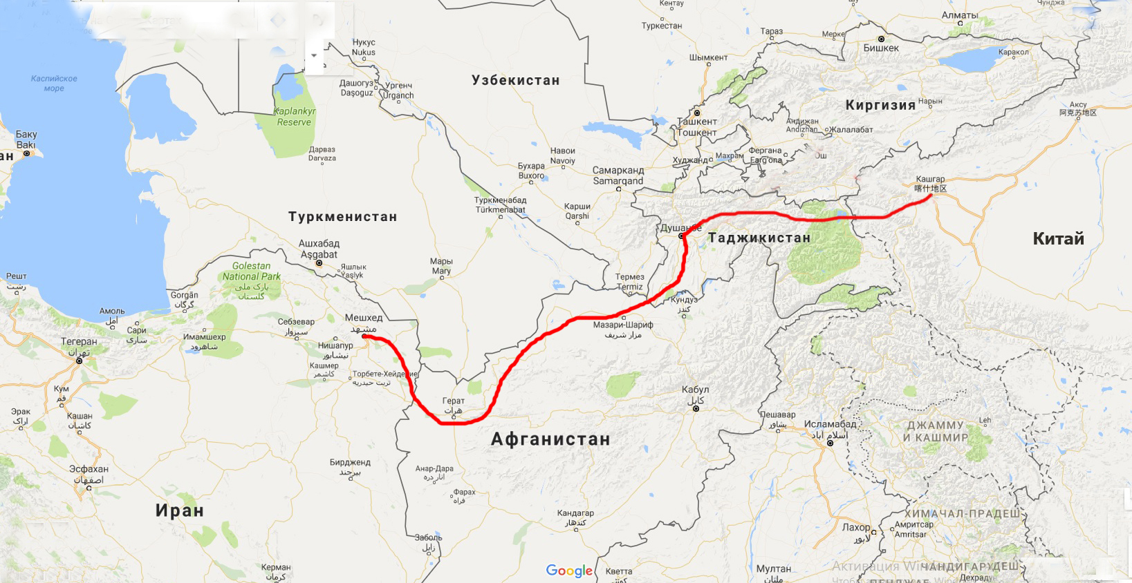 Карта панчакент со спутника