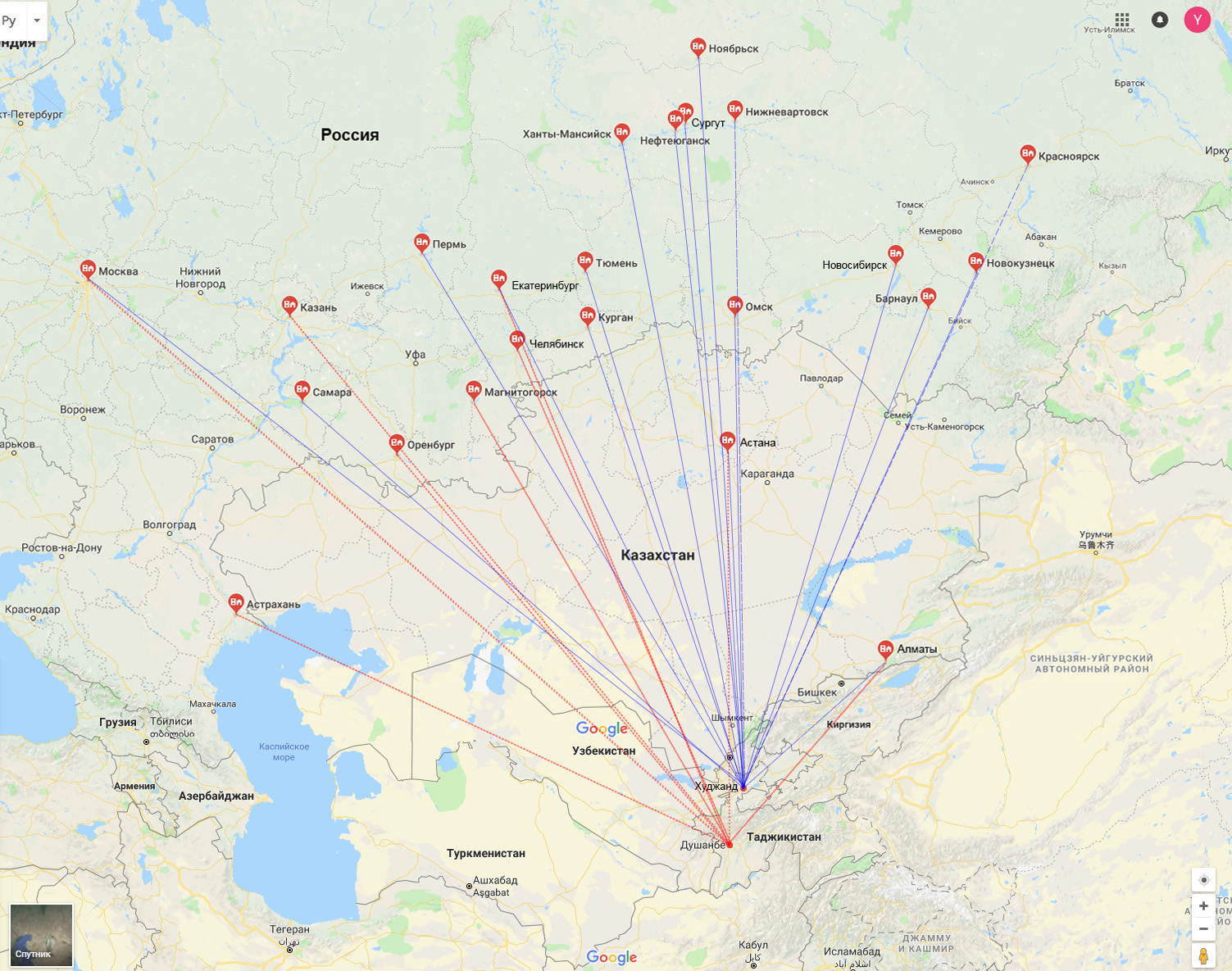 Полетная карта для дронов