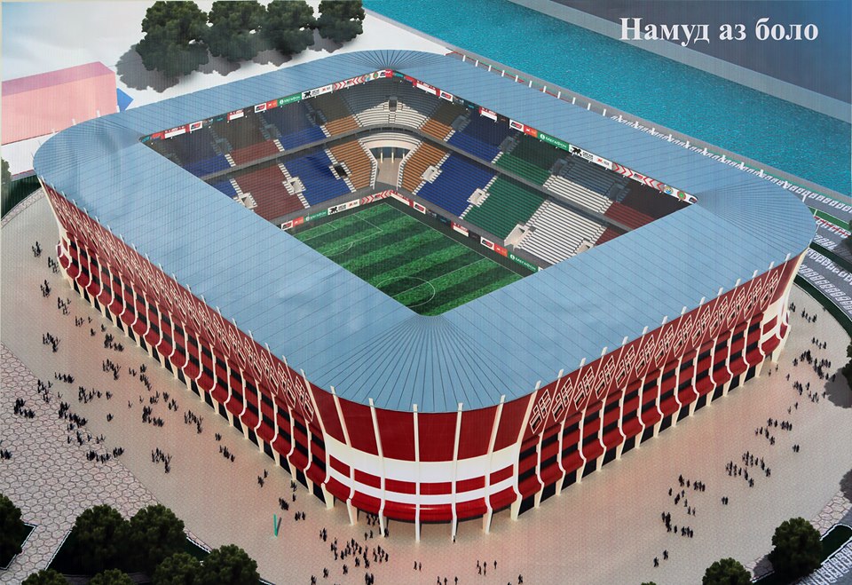 В Петербурге презентовали гигантский макет стадиона к Евро-2020