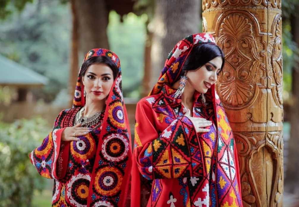 Таджикские платья поплин - 58 фото
