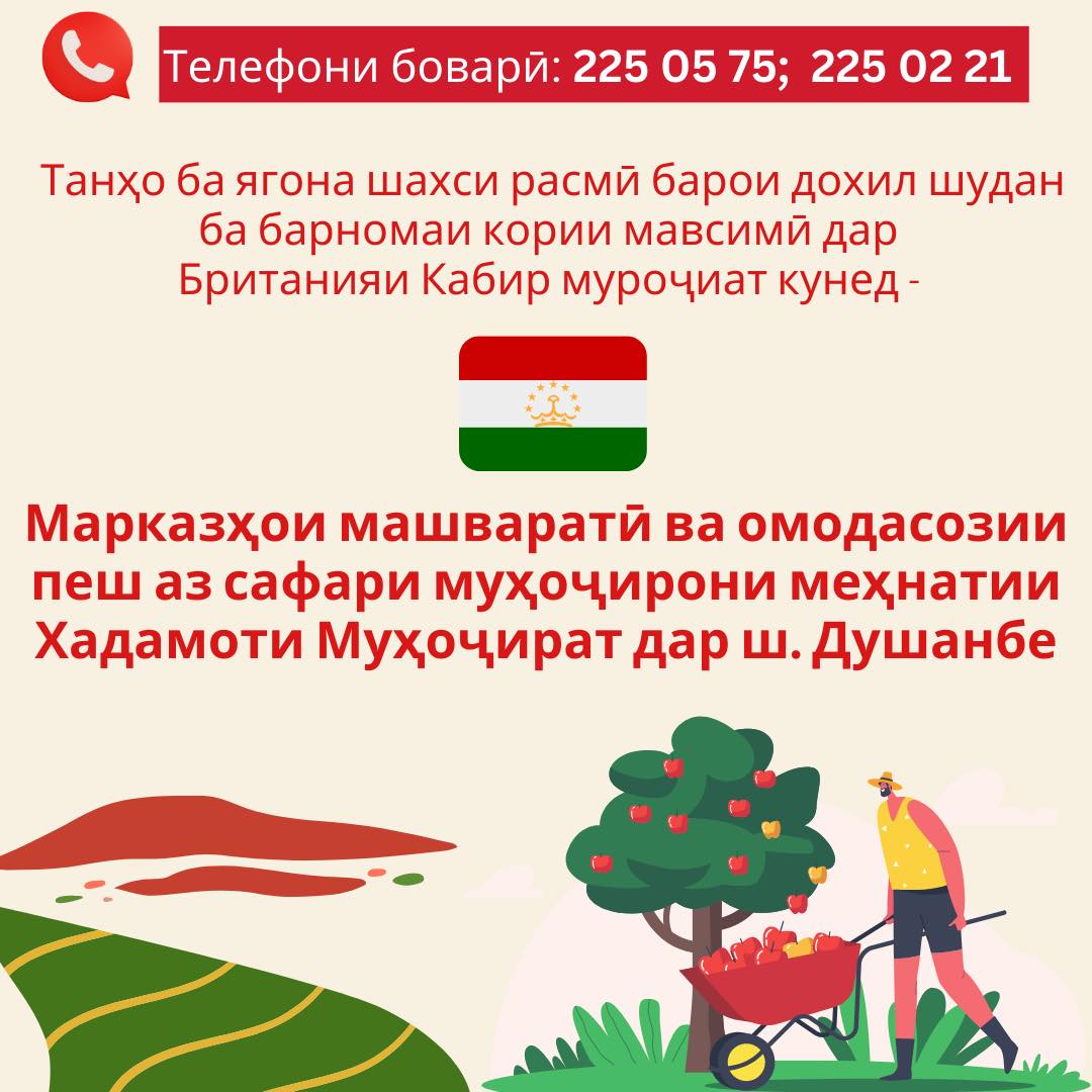 Посольство Великобритании в Таджикистане предупредило о фейковых  предложениях о работе в этой стране | Новости Таджикистана ASIA-Plus