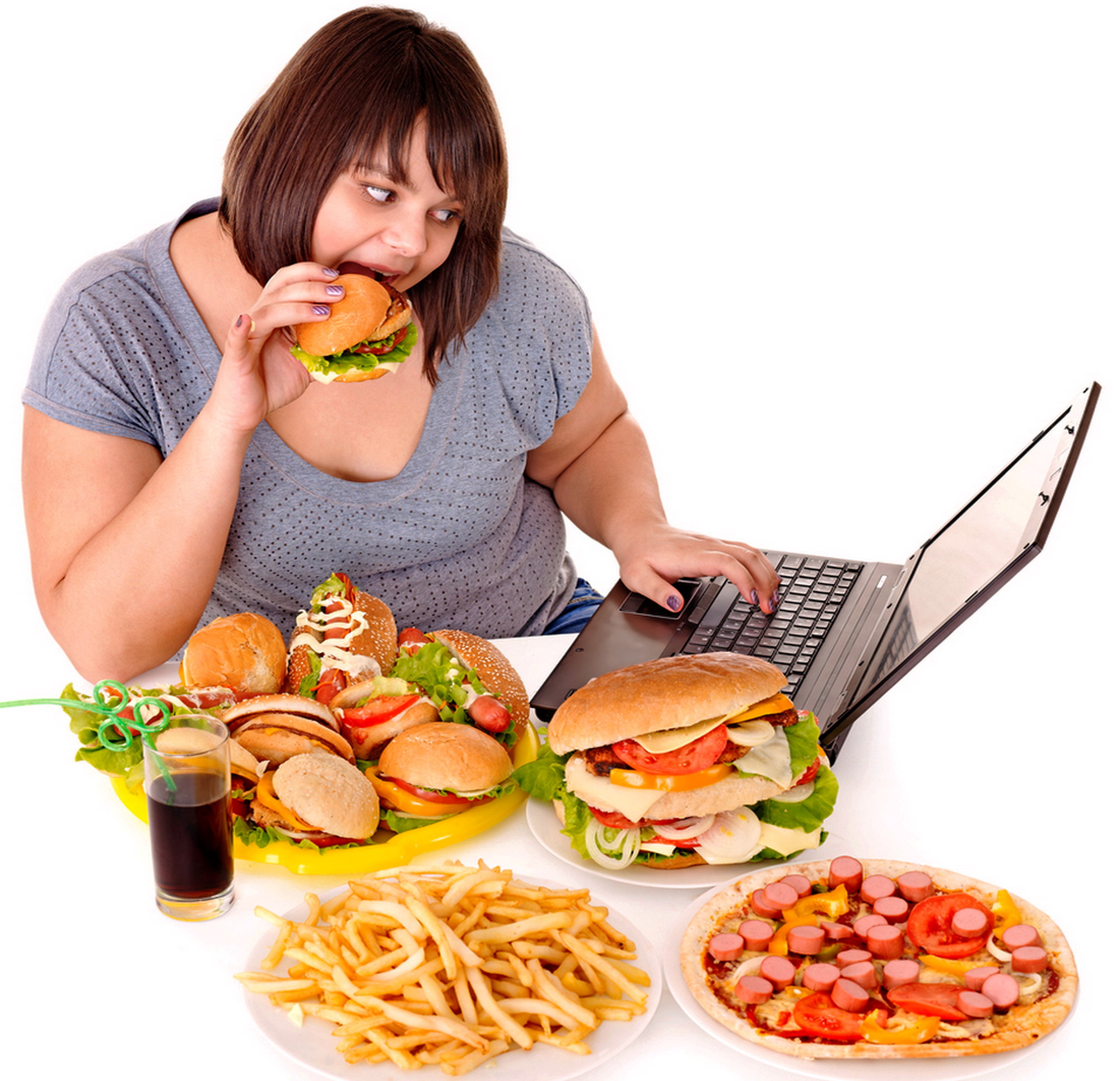 Ешь и толстым становишься. Ожирение. Неправильное питание. Обжорство. Переедание.