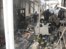  На центральном рынке в Курган-тюбе сгорело около 100 магазинов и торговых точек
