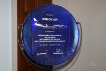 «Сомон Эйр» стала первой компанией, которая получила награду за технические достижения от Boeing