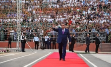Эмомали Рахмон сдал в эксплуатацию стадион в Вахдате