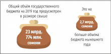 На что Таджикистан потратит бюджет 2019 года