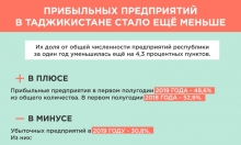 Прибыльных предприятий в Таджикистане стало за год меньше