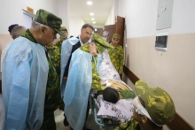 Командующий погранвойсками Таджикистана навестил в больнице раненных в ходе конфликта пограничников