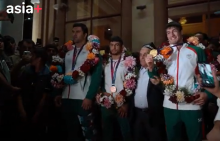 Как встретили победителей Азиады в аэропорту Душанбе?