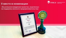 МДО «ФИНКА Таджикистан» заняла второе место в конкурсе за поддержку женского предпринимательства